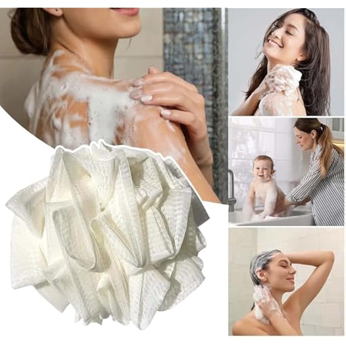HOMION إسفنجة صابون الاستحمام HOMION Loofah Combo 2-in-1 - "بوف شبك مقشر مع جيب صابون رباط يحمل صابون اللوح - كرة استحمام شبكية لغسول الجسم وبشرة ناعمة - Image 5